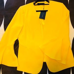 NWT Yellow Zara Blazer with Bell Sleeves